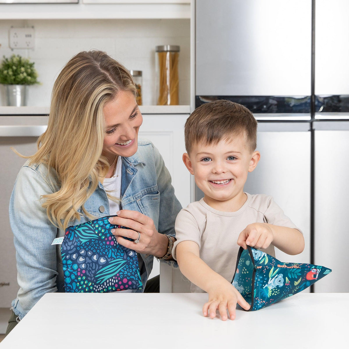 Animal Print Reusable Snack Bag Duo, Cute & Eco-Friendly! | Bumkins