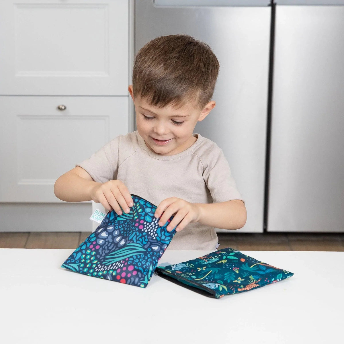 Animal Print Reusable Snack Bag Duo, Cute & Eco-Friendly! | Bumkins