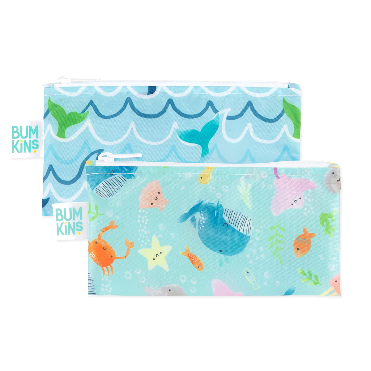 Small Reusable Bag Set Ft Adorable Sea Creatures | Bumkins