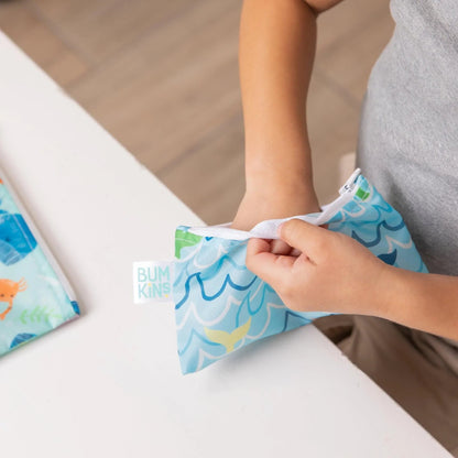 Small Reusable Bag Set Ft Adorable Sea Creatures | Bumkins
