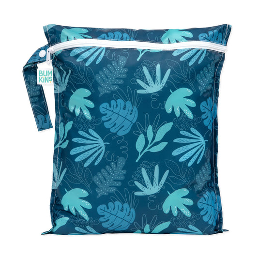 Reusable Wet Bag, Travel Bag, Waterproof Fabric – Blue Tropic Baby | Bumkins