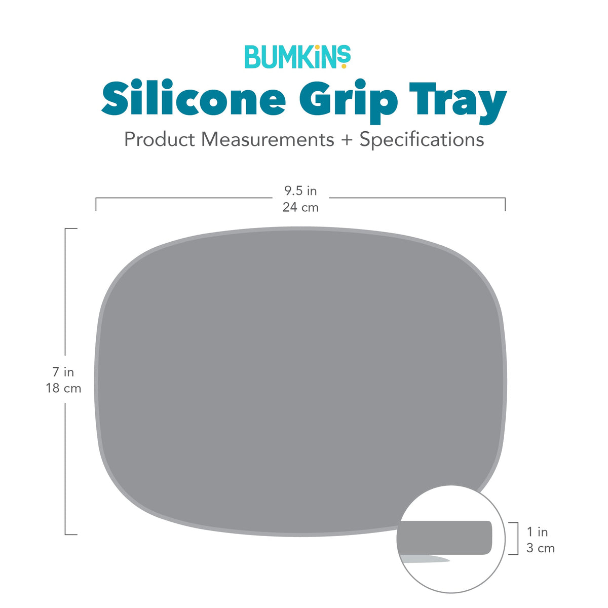 Non-Toxic Silicone Kids Plate For Growing Appetites in Blue | Bumkins