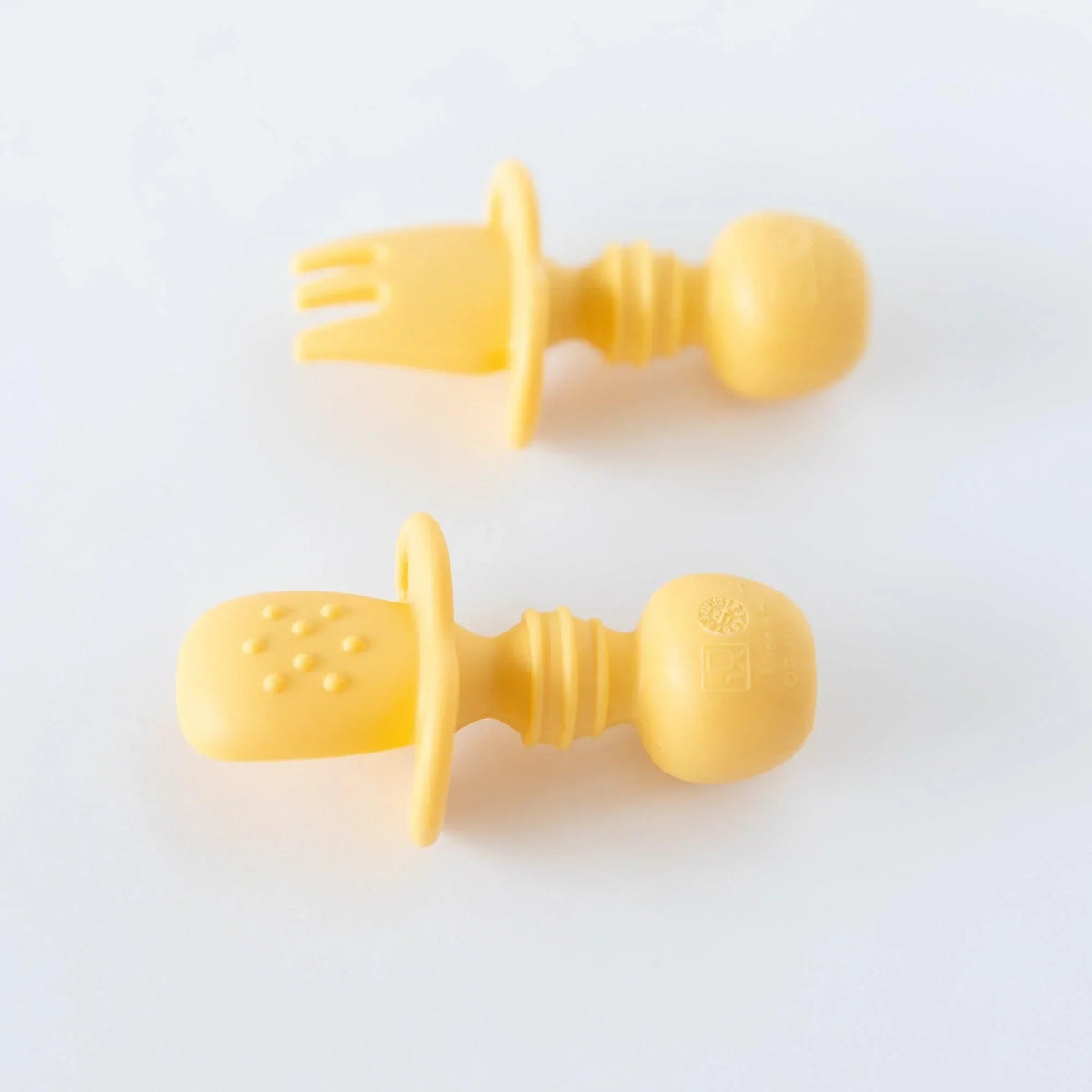 Silicone Baby Spoon & Fork Chewtensils in Pineapple | Bumkins