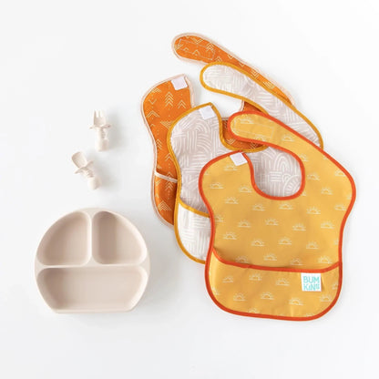 Silicone Forks and Spoons For Teething Babies in Sand | Bumkins