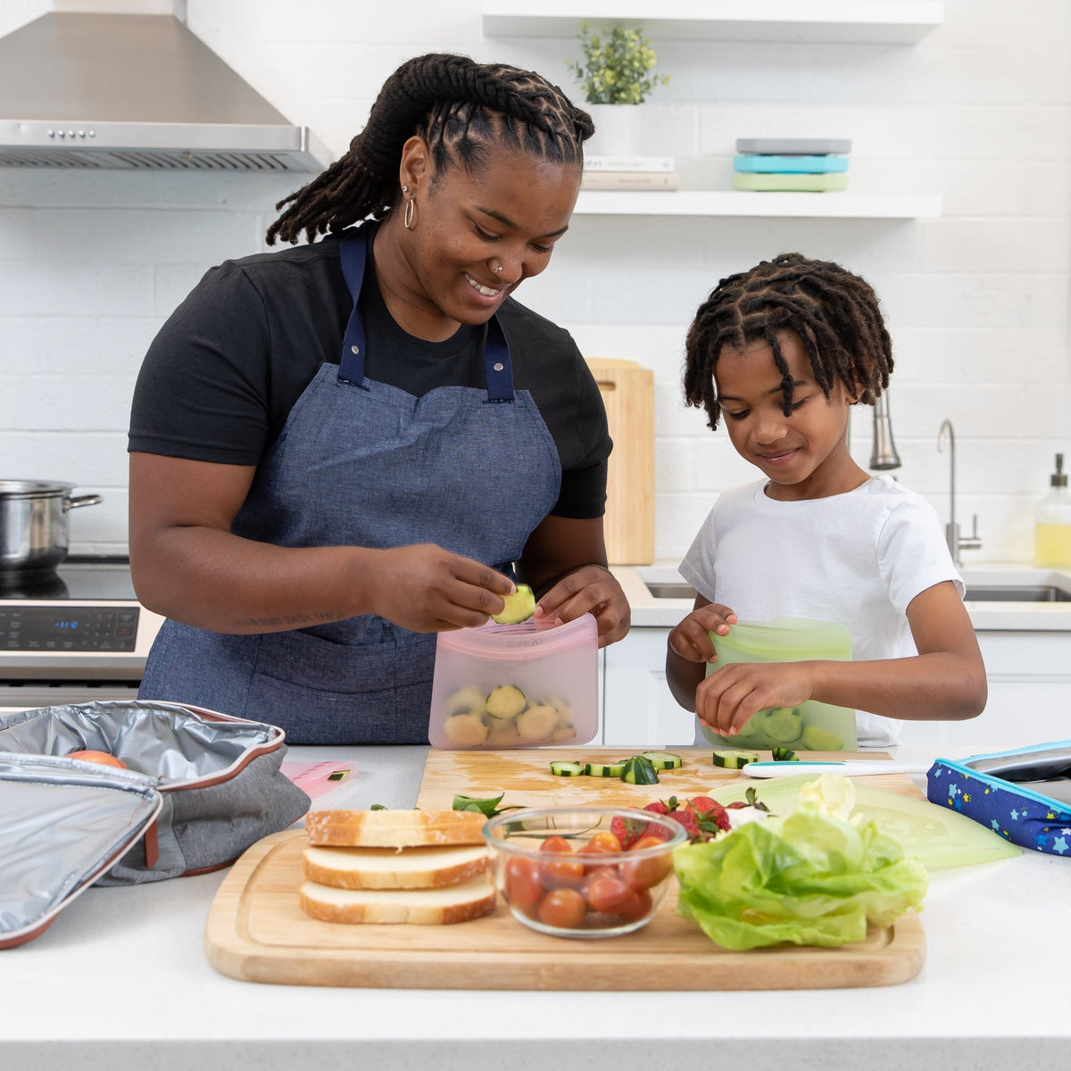 Sage Silicone Storage Bags | Reusable Food & Freezer Bags | Bumkins