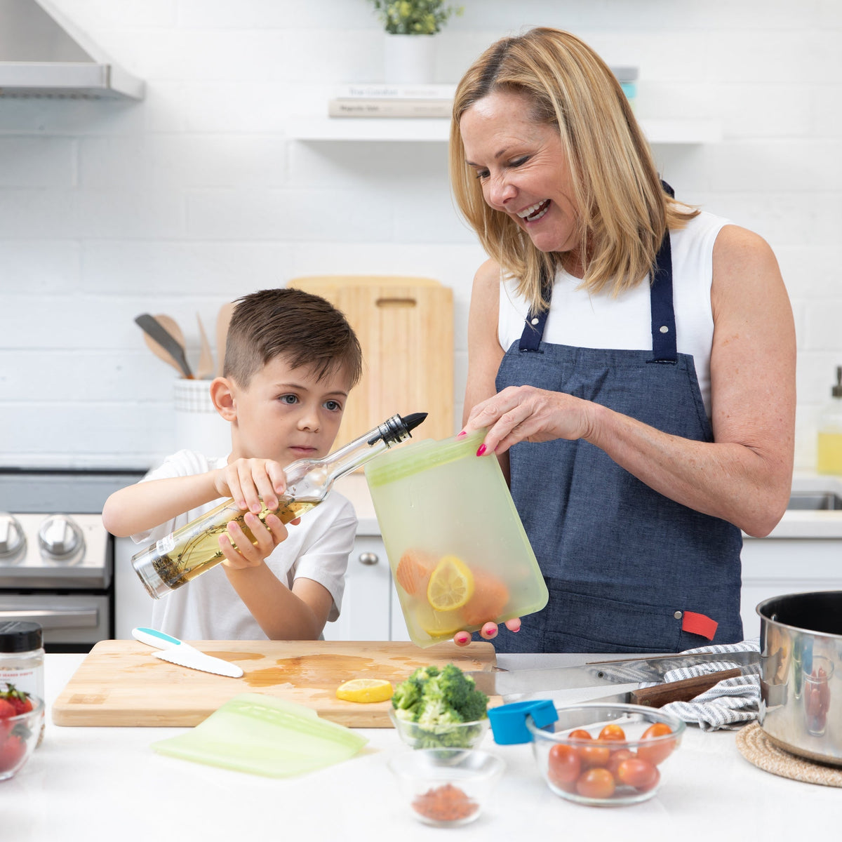 Sage Silicone Storage Bags | Reusable Food & Freezer Bags | Bumkins