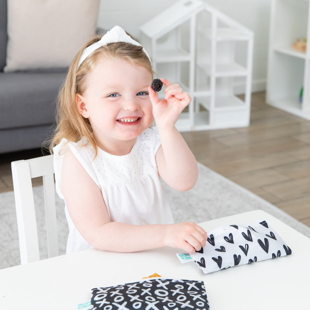 Reusable Snack Bags, Waterproof Fabric, BPA Free, 2-Pack – XOXO Baby | Bumkins