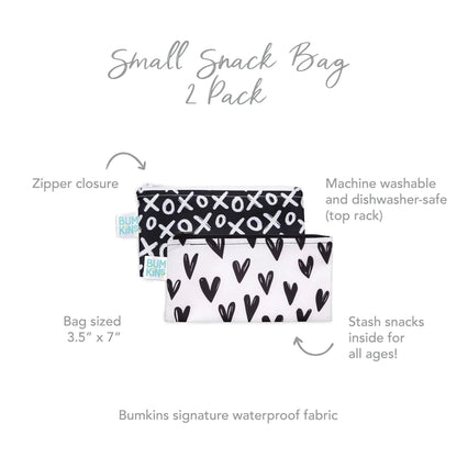 Reusable Snack Bags, Waterproof Fabric, BPA Free, 2-Pack – XOXO Baby | Bumkins
