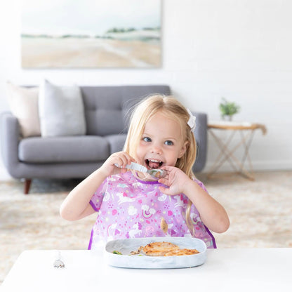 Durable Marble Silicone Children's Plates With Suction Base | Bumkins