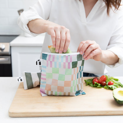 Reusable Snack Bag, Large 2 Pack: Motley Club | Bumkins