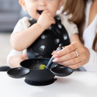 Disney Black and White Mickey & Minnie-Shaped Dipping Spoons | Bumkins
