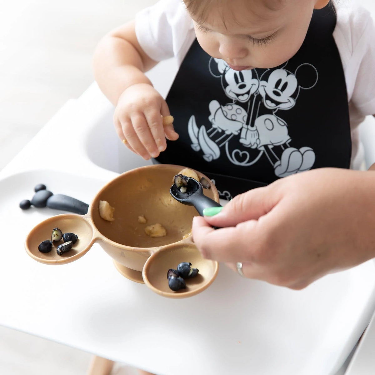 Disney Black and White Mickey & Minnie-Shaped Dipping Spoons | Bumkins