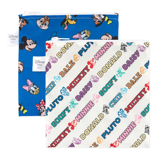 Reusable Snack Bag, Large 2 Pack: Disney Mickey & Friends MVP | Bumkins