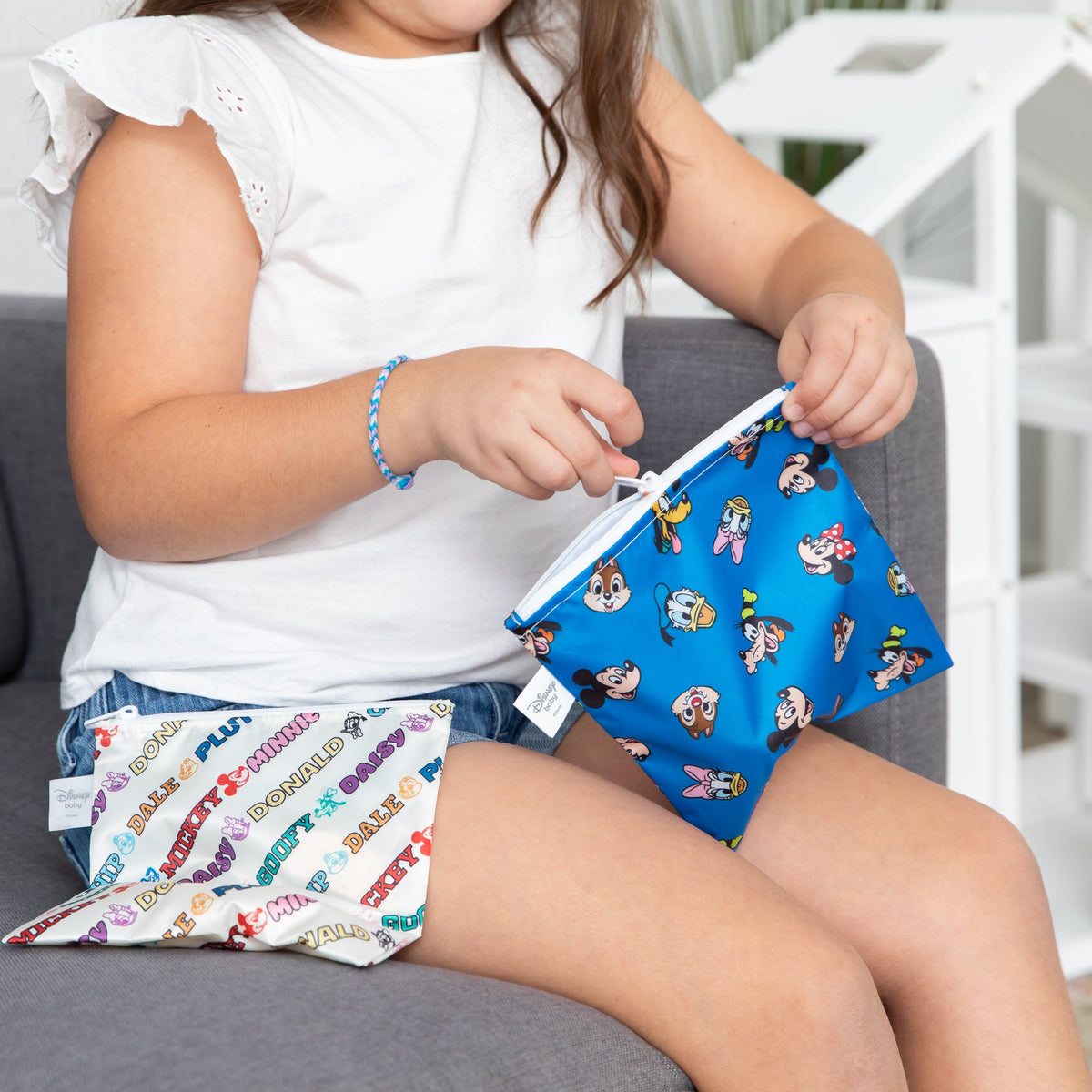Reusable Snack Bag, Large 2 Pack: Disney Mickey & Friends MVP | Bumkins