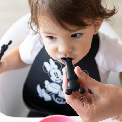 Minnie & Mickey Mouse Black + Pink Silicone Dipping Spoons | Bumkins