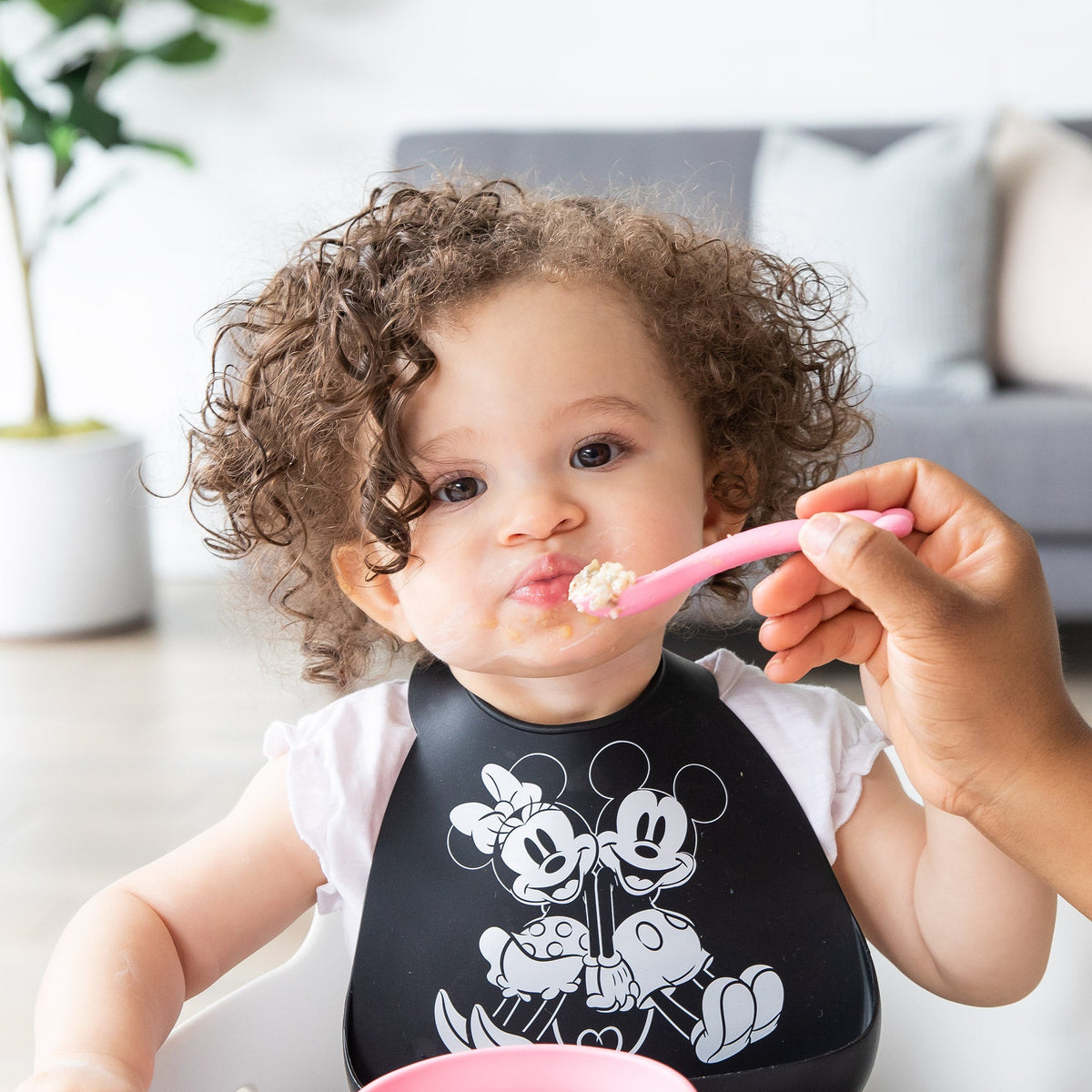 Minnie & Mickey Mouse Black + Pink Silicone Dipping Spoons | Bumkins