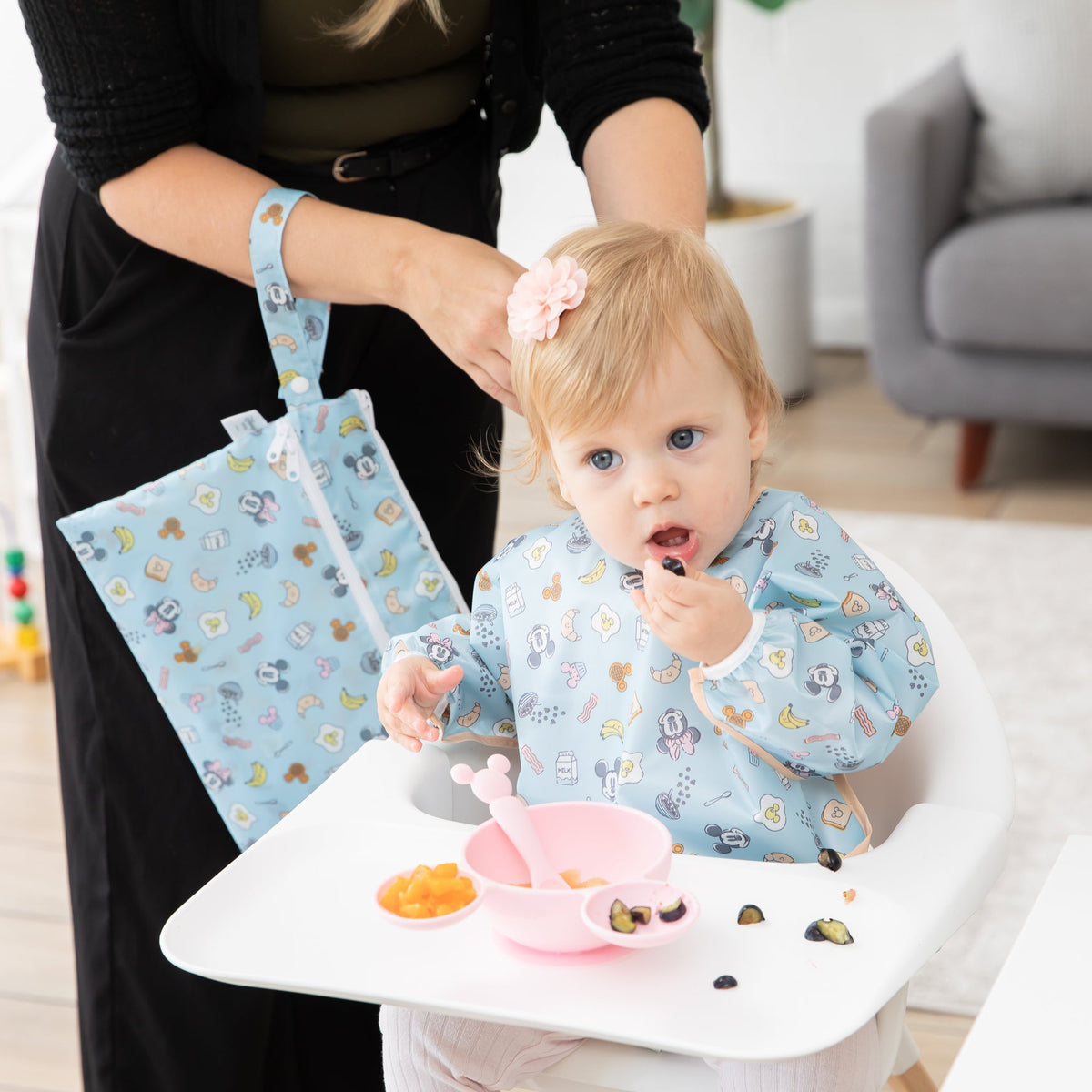 On-The-Go Mealtime 5-Piece Set: Mickey + Minnie Mouse Sunny Side Up Pi | Bumkins