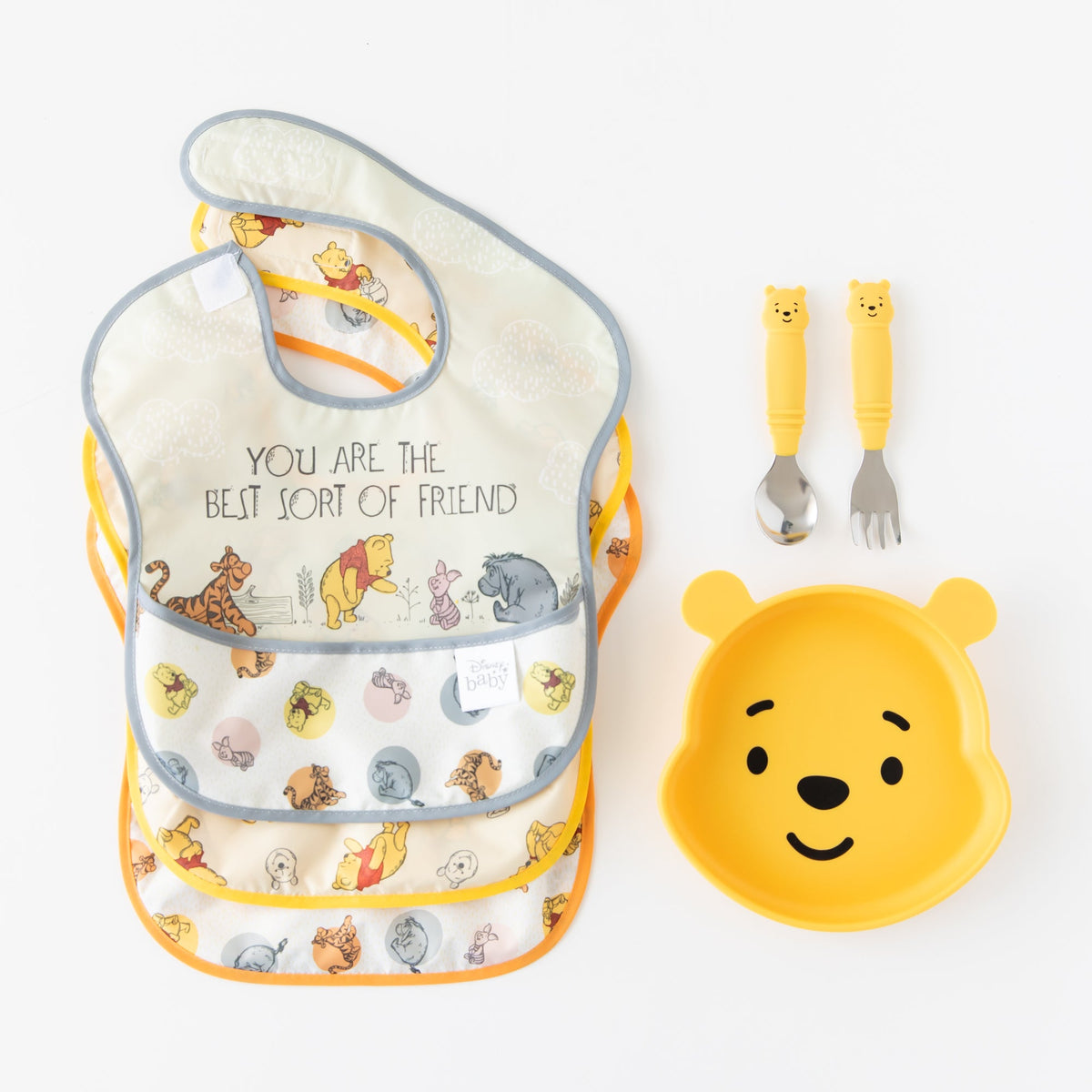 Grip Dish Essential Toddler 3-Piece Mealtime Set: Disney Winnie the Po | Bumkins