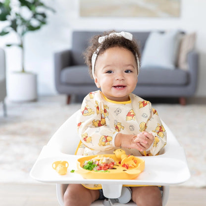 Winnie The Pooh Hunny Pot Sleeved Bib for Baby 6-24 mos | Bumkins