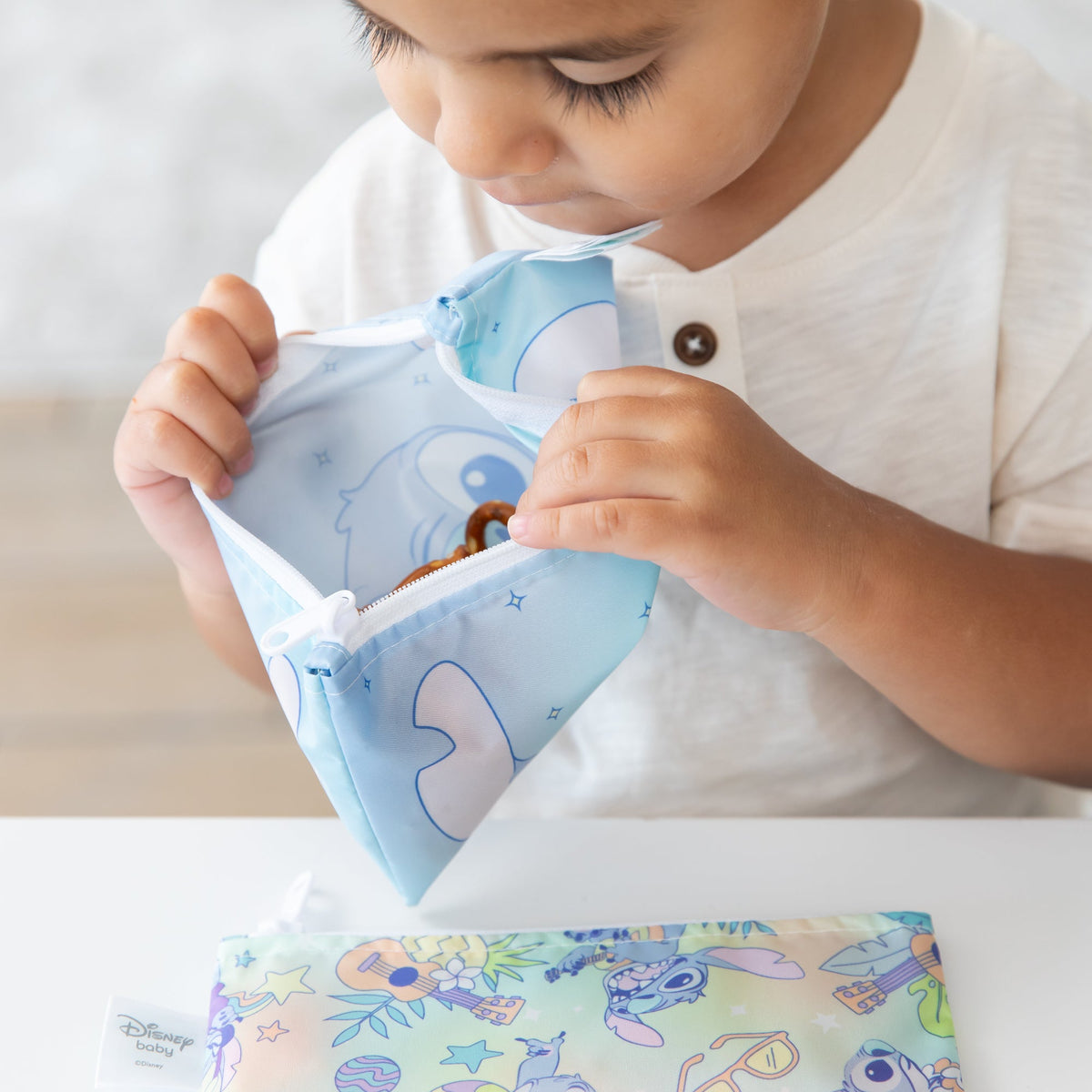 Reusable Snack Bag, Small 2 Pack: Stitch Star-ring Up Trouble | Bumkins