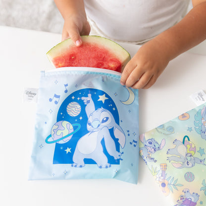 Reusable Snack Bag, Large 2 Pack: Stitch Star-ring Up Trouble | Bumkins