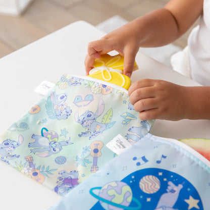 Reusable Snack Bag, Large 2 Pack: Stitch Star-ring Up Trouble | Bumkins