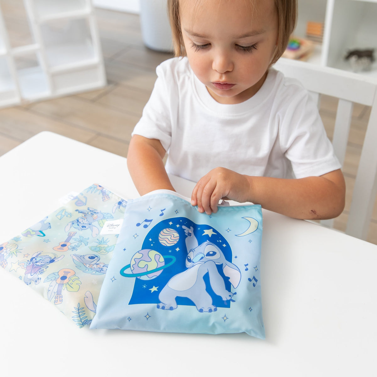 Reusable Snack Bag, Large 2 Pack: Stitch Star-ring Up Trouble | Bumkins