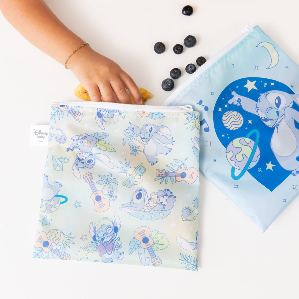 Reusable Snack Bag, Large 2 Pack: Stitch Star-ring Up Trouble | Bumkins