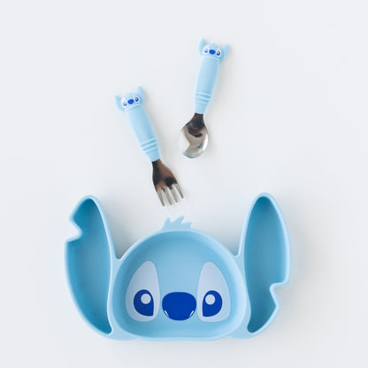 Disney Stitch Silicone Suction Grip Dish | Food-safe, Dishwasher Safe | Bumkins