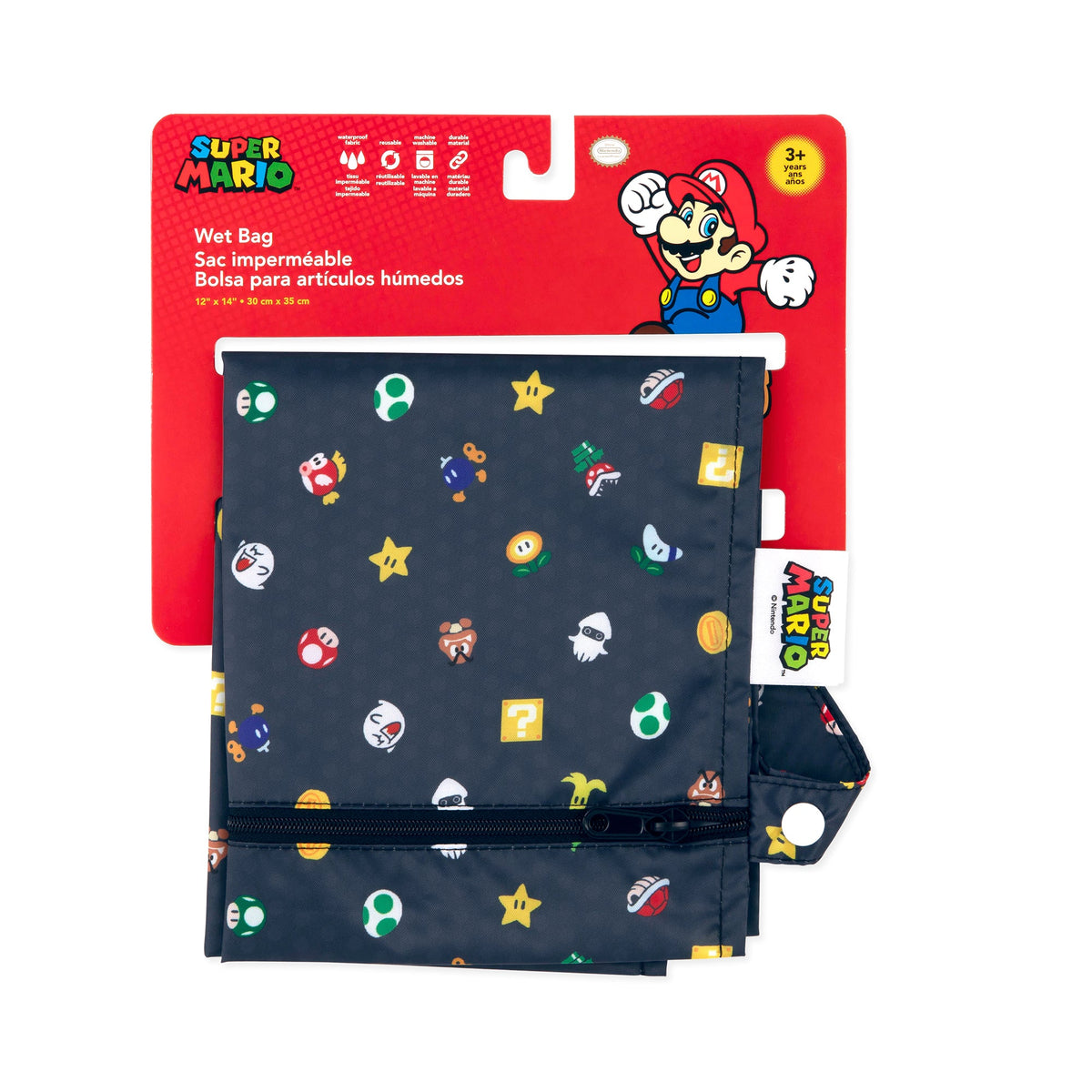 Cool Mario Waterproof Wet Bag For Home or On-the-go | Bumkins