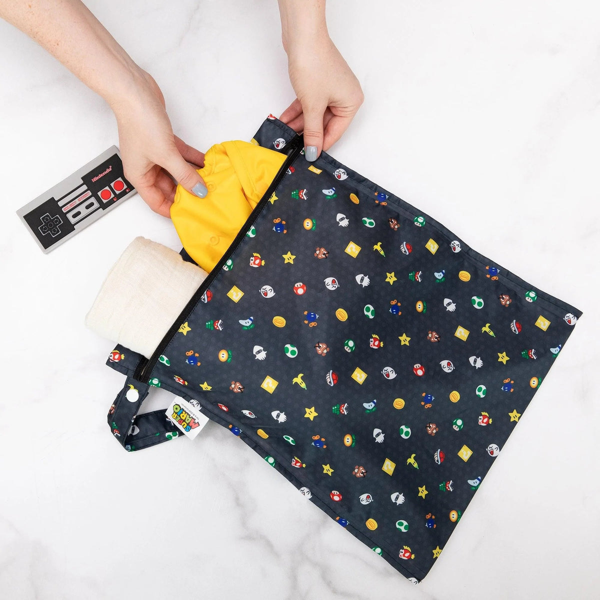 Cool Mario Waterproof Wet Bag For Home or On-the-go | Bumkins