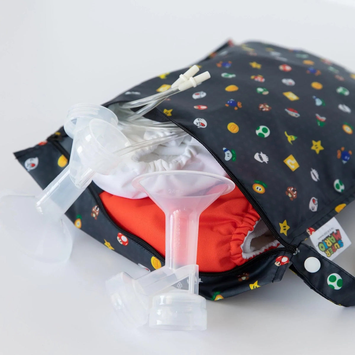 Cool Mario Waterproof Wet Bag For Home or On-the-go | Bumkins
