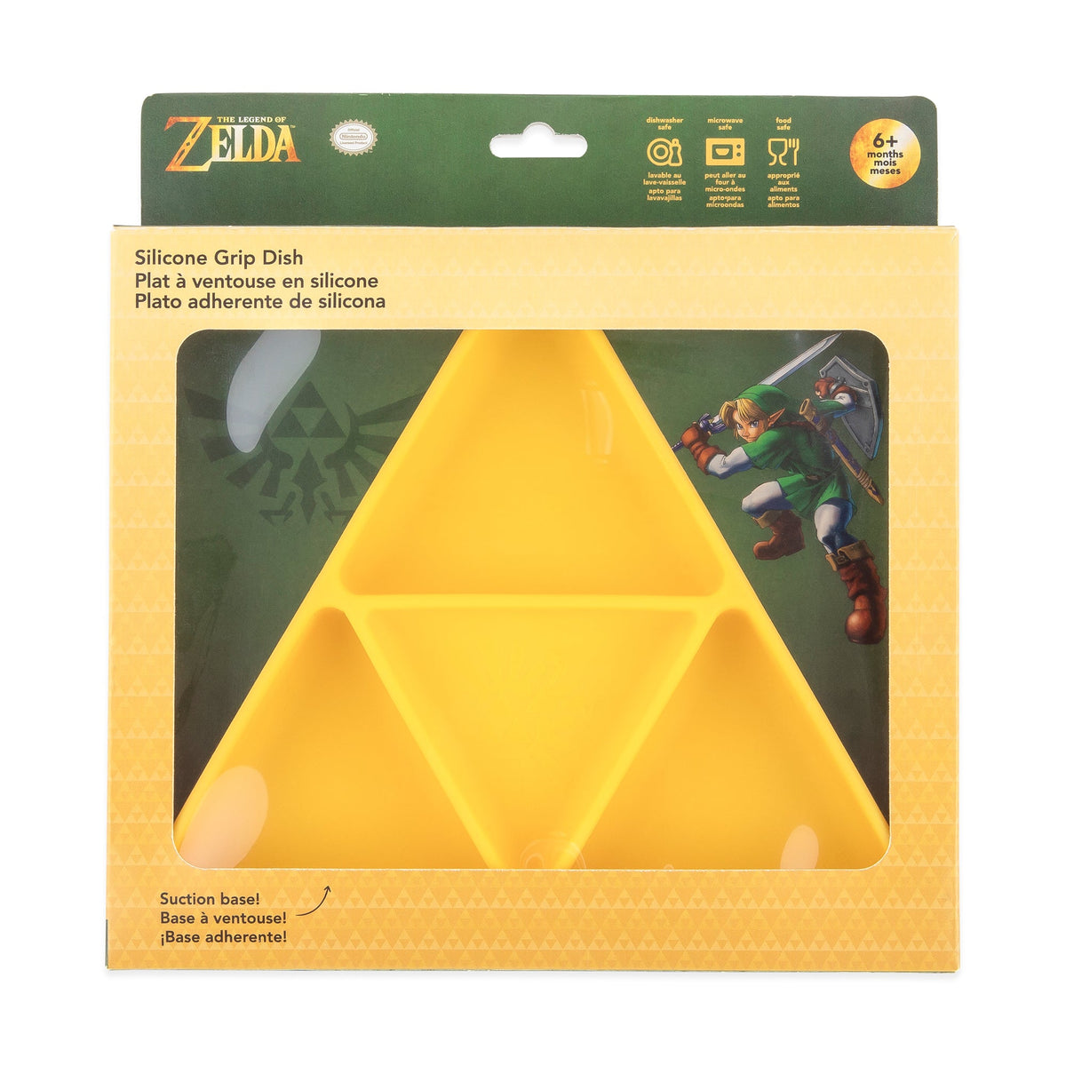 Nintendo Silicone Grip Dish: Zelda™ Triforce | Bumkins