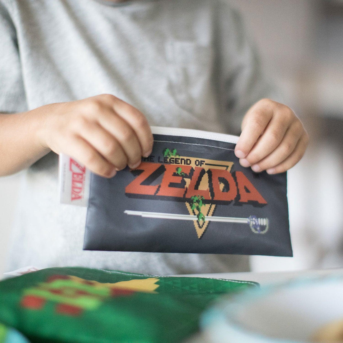Zelda Reusable Snack Bag Set, Waterproof Fabric, BPA Free, Eco-Friendly – Nintendo Baby | Bumkins