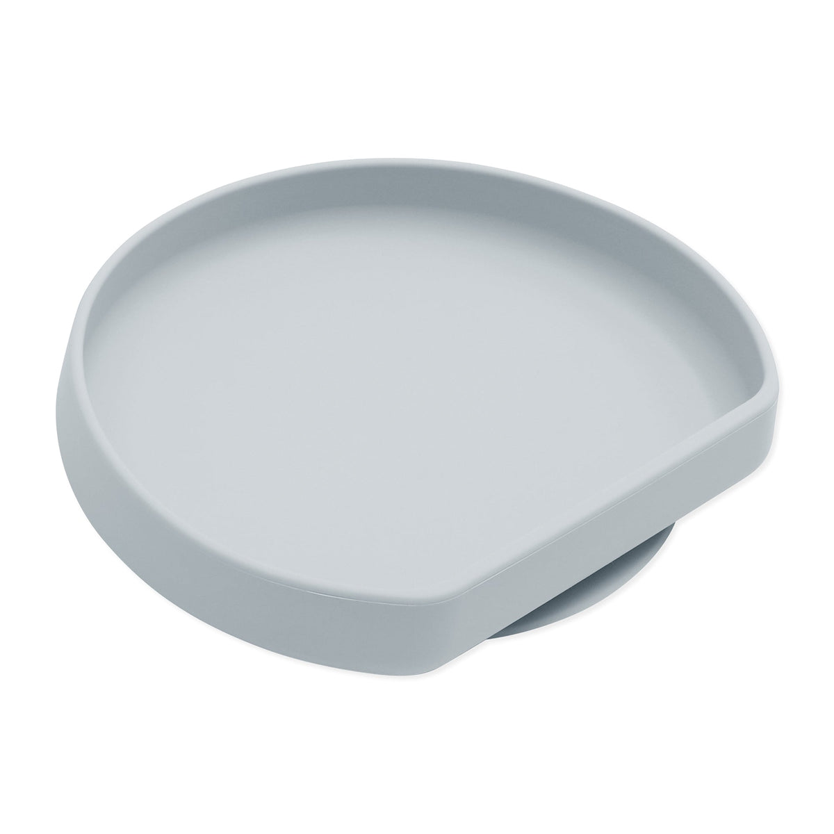 Silicone Suction Cup Learner Plate For Older Kids in Grey | Bumkins
