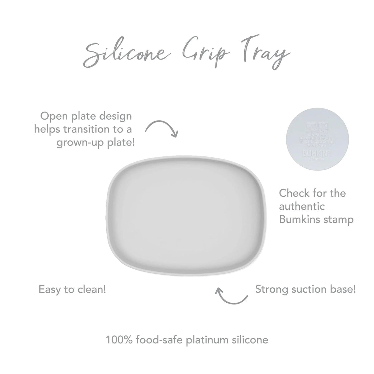 Large Silicone Suction Kids Plate/Tray For Bigger Meals | Bumkins