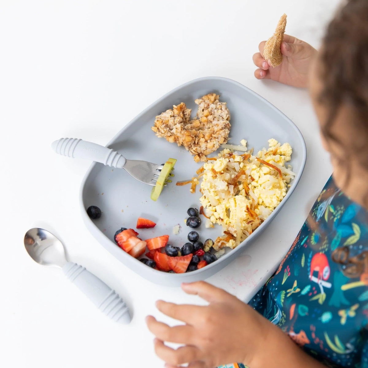 Large Silicone Suction Kids Plate/Tray For Bigger Meals | Bumkins