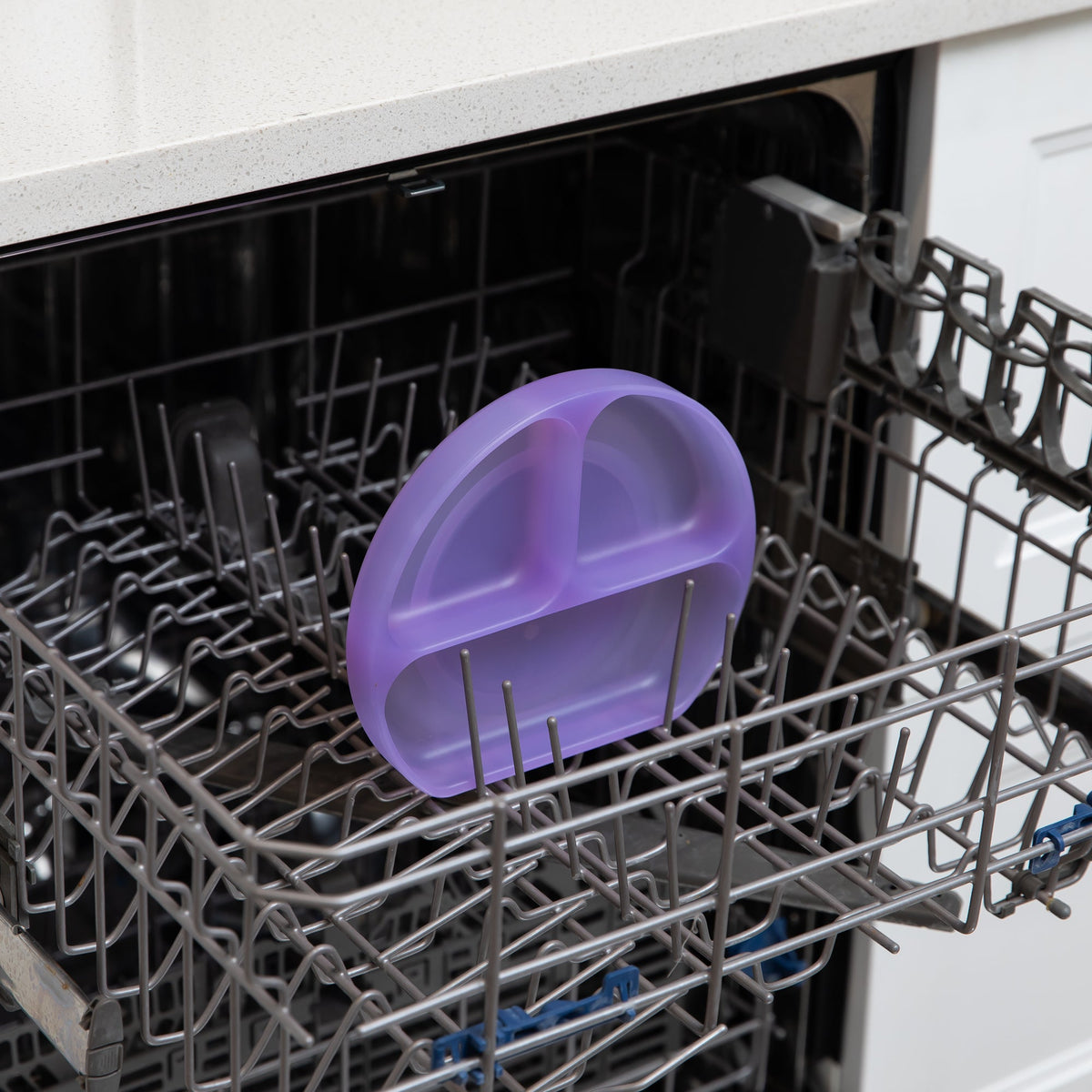 Purple Jelly Silicone Suction Grip Dish for Toddlers, Babies | Bumkins