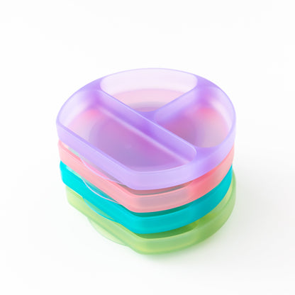 Purple Jelly Silicone Suction Grip Dish for Toddlers, Babies | Bumkins