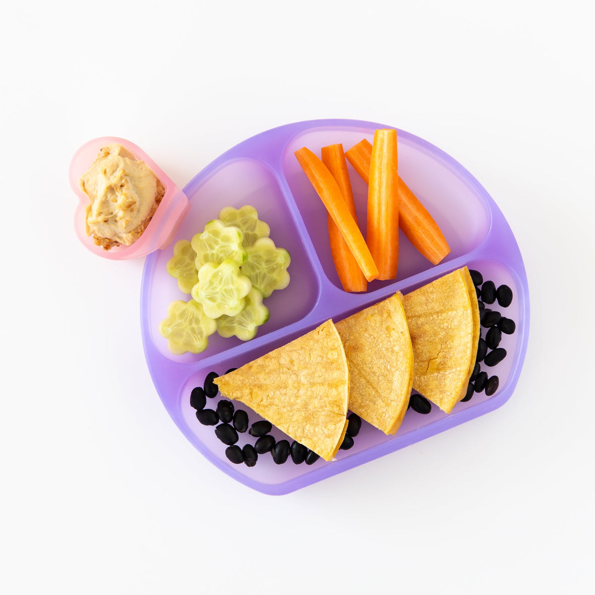 Purple Jelly Silicone Suction Grip Dish for Toddlers, Babies | Bumkins