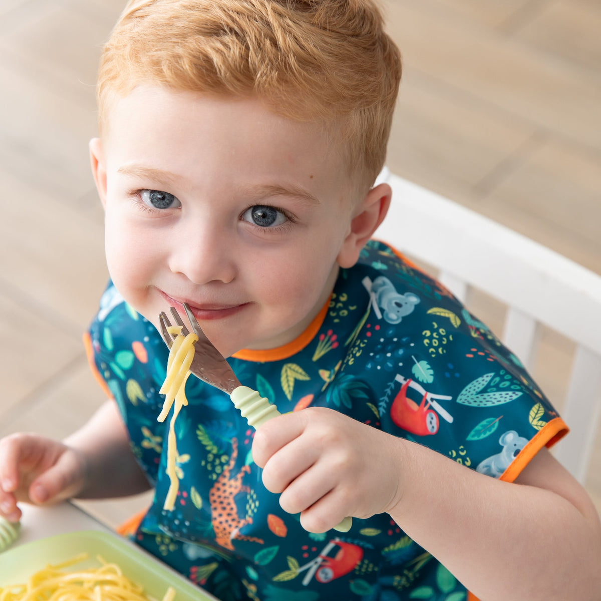 Silicone Grip Dish with 3 Sections for Babies - Green Jelly | Bumkins