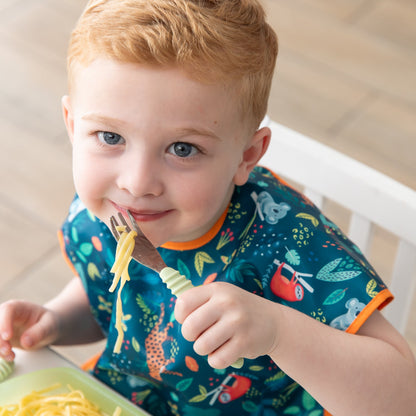 Silicone Grip Dish with 3 Sections for Babies - Green Jelly | Bumkins