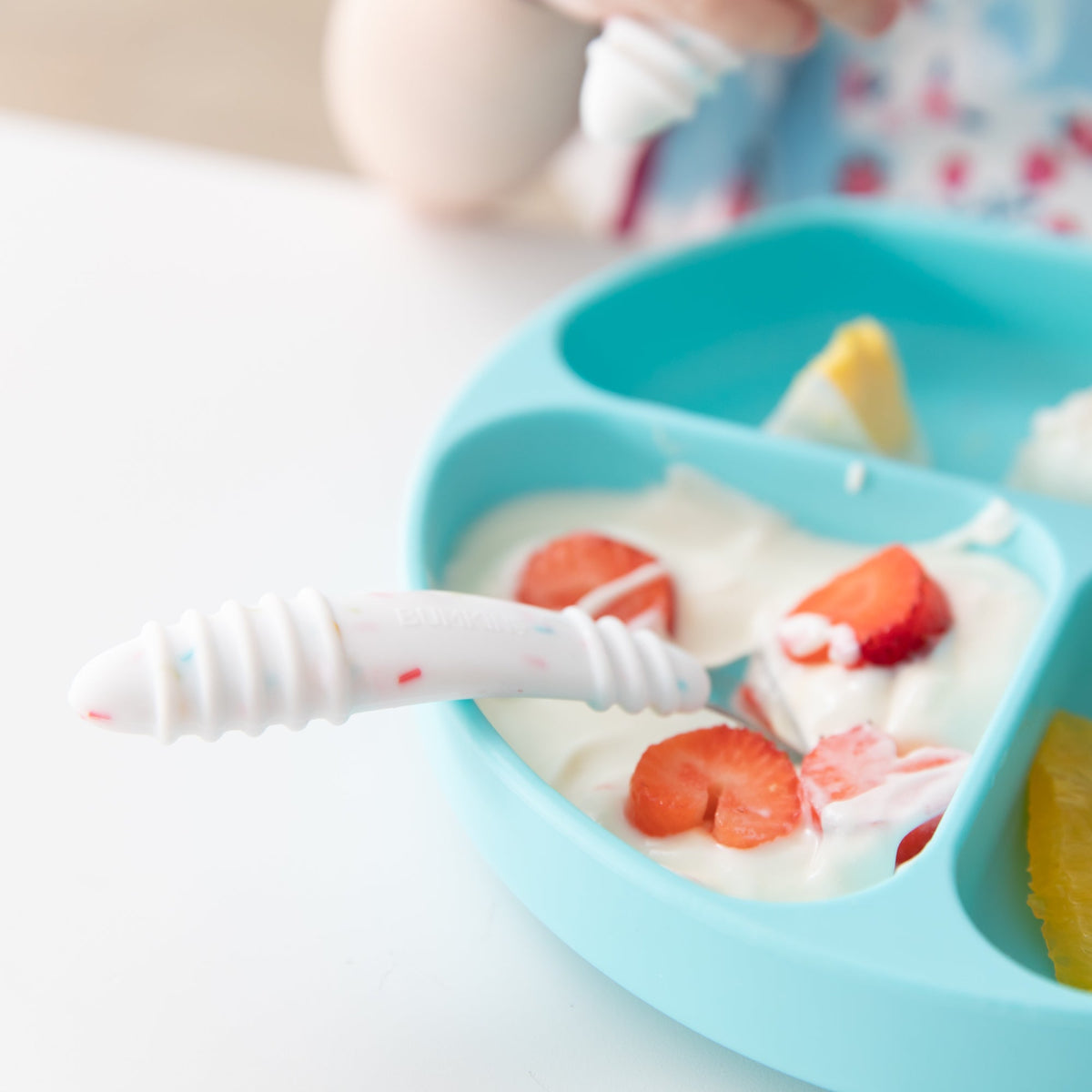 Toddler-Safe Kids Silverware Duo in Cute Vanilla Sprinkle | Bumkins