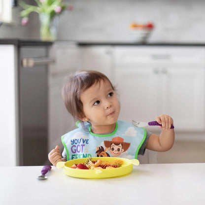 Fun Purple Children's Utensils Spoon + Fork Set | Bumkins