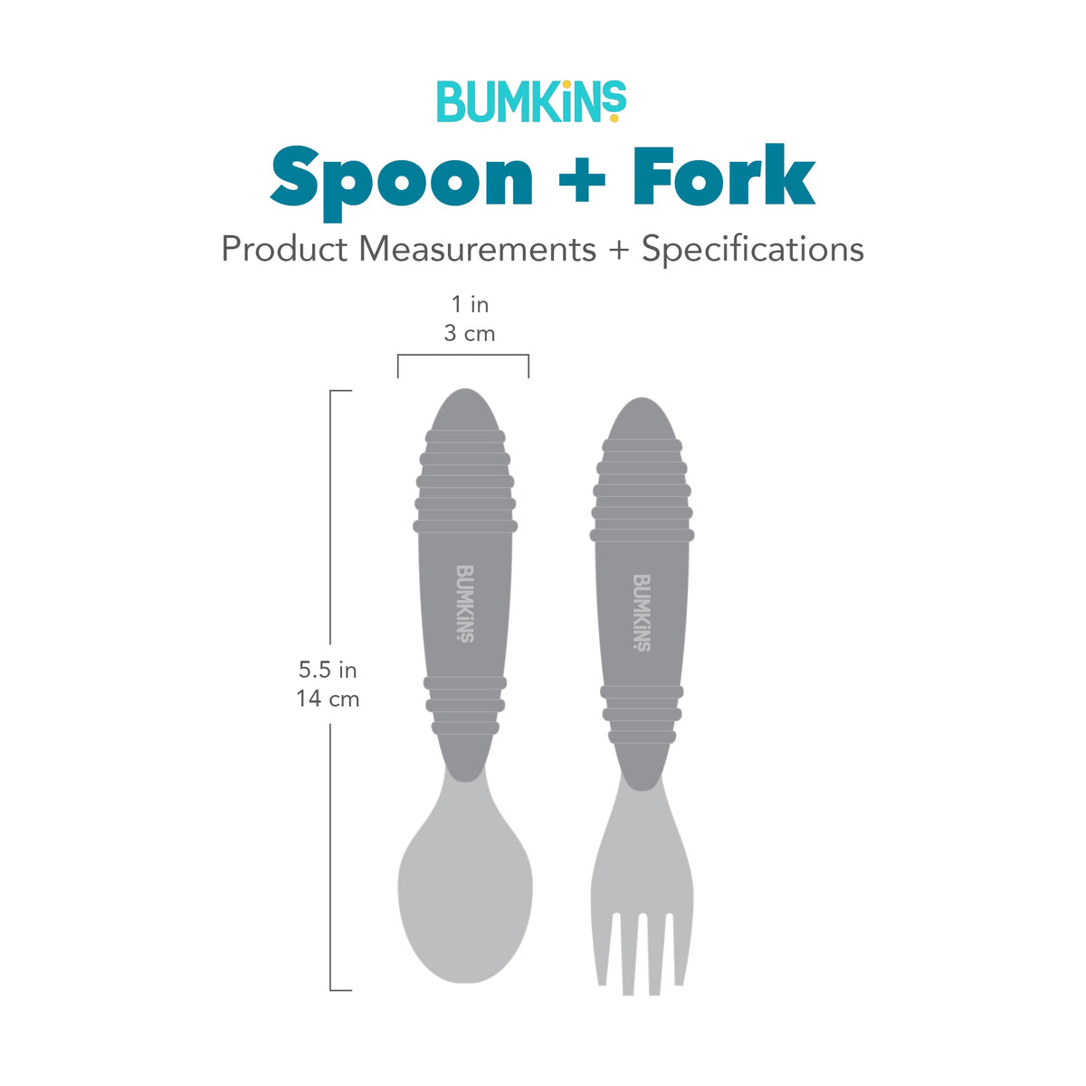 Fun Purple Children's Utensils Spoon + Fork Set | Bumkins