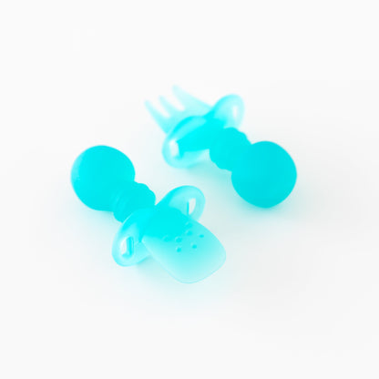 Training Silicone Chewtensils® for Babies, Blue Jelly | Bumkins