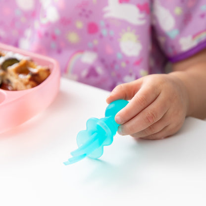 Training Silicone Chewtensils® for Babies, Blue Jelly | Bumkins