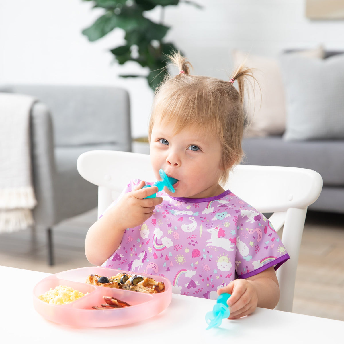 Training Silicone Chewtensils® for Babies, Blue Jelly | Bumkins