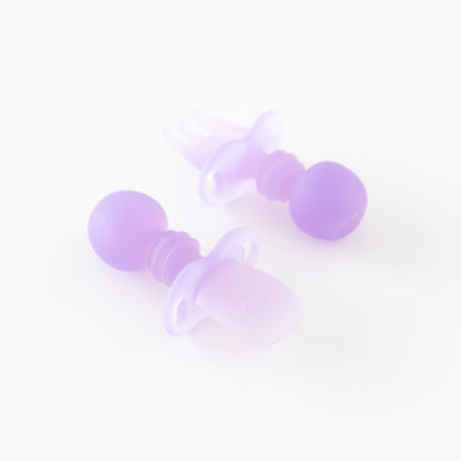 Soft Purple Jelly Silicone Utensils for Baby-Led Weaning | Bumkins