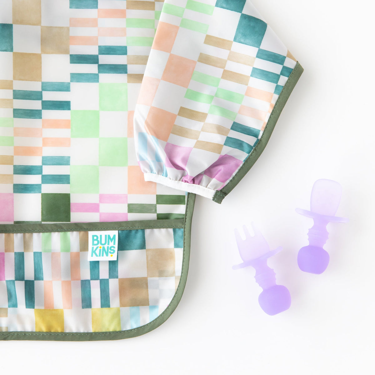 Soft Purple Jelly Silicone Utensils for Baby-Led Weaning | Bumkins